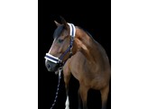 Paardenhalster m. imitatiebont blauw  Pony